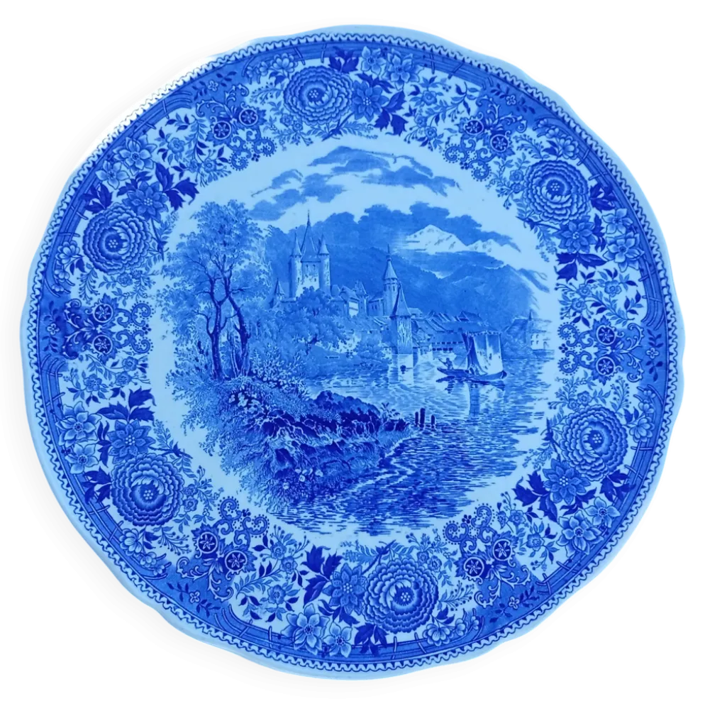 Grand plat rond vintage année 1950 Villeroy & boch série burgenland
