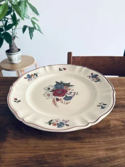 Grand plat Sarreguemines floral
