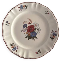 Grand plat Sarreguemines floral