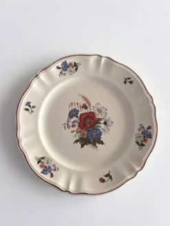 Grand plat Sarreguemines floral