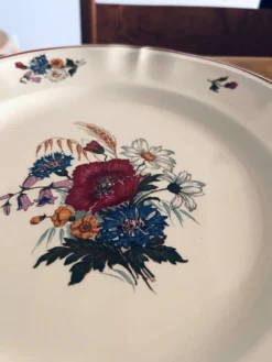 Grand plat Sarreguemines floral