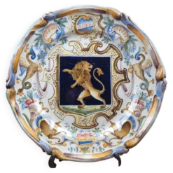 Grand plat St Clément ancienne décoration mural décor lion