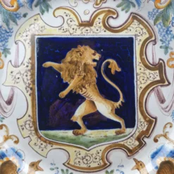 Grand plat St Clément ancienne décoration mural décor lion