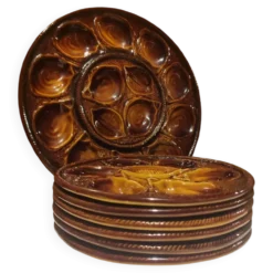 Grand Plat St Clément et ses 6 assiettes à huîtres