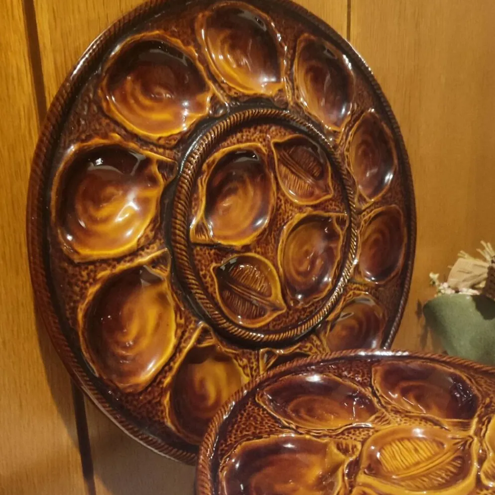 Grand Plat St Clément et ses 6 assiettes à huîtres
