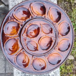 Grand Plat St Clément et ses 6 assiettes à huîtres