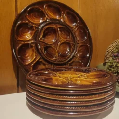 Grand Plat St Clément et ses 6 assiettes à huîtres
