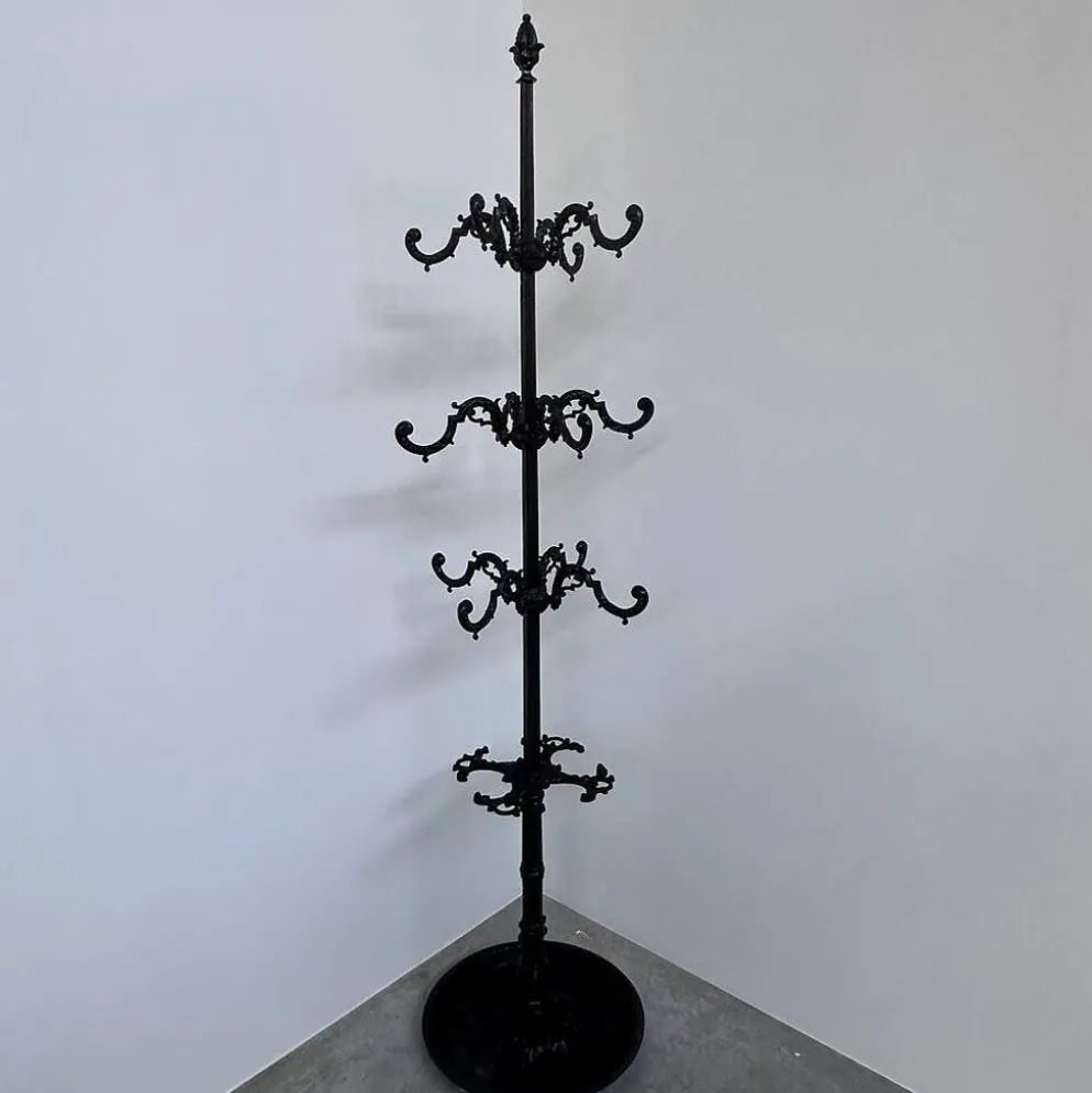 Grand porte-manteau en fonte ornée avec 12 crochets