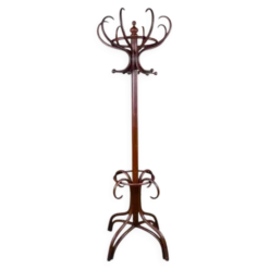 Grand porte-manteau perroquet en hêtre courbé, goût Thonet – début XXe