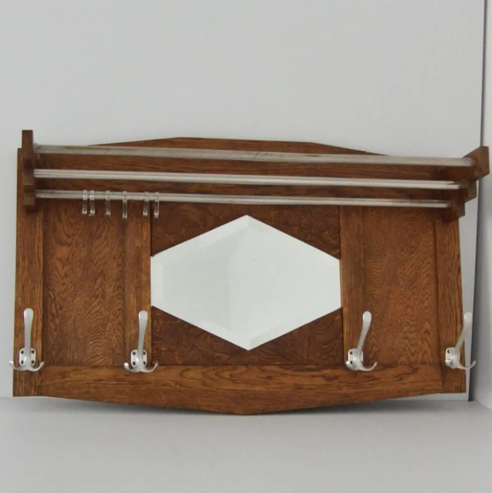 Grand porte manteaux / Porte chapeaux mural Art Déco 1920 vintage