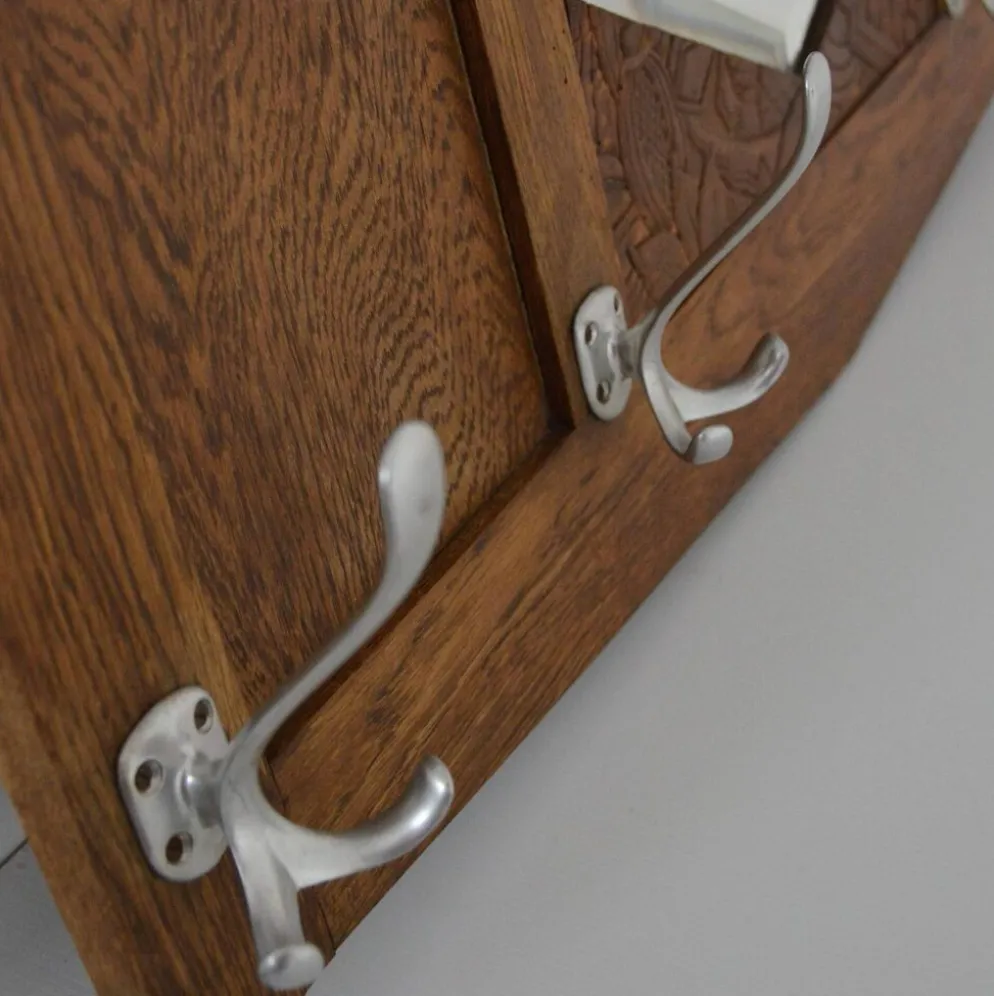 Grand porte manteaux / Porte chapeaux mural Art Déco 1920 vintage