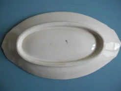 grand ravier ancien faïence Onnaing Moisson antique french earthenware dish