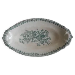grand ravier ancien faïence Onnaing Moisson antique french earthenware dish