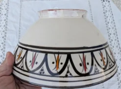 Grand Saladier Céramique SAFI Maroc XXL 29cm Poterie Berbère Zouak Tra