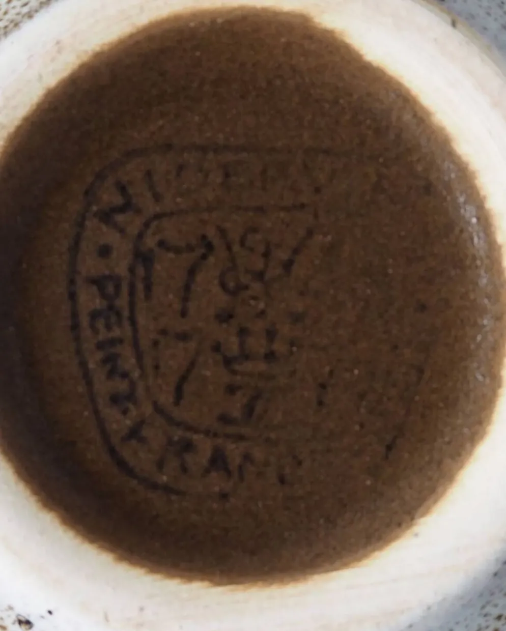 Grand saladier et 6 tasses faïencerie Niderviller