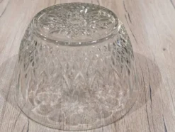 Grand Saladier Verre Taille Cristal Longchamp Diamant Vintage