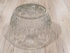 Grand Saladier Verre Taille Cristal Longchamp Diamant Vintage