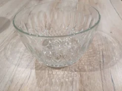 Grand Saladier Verre Taille Cristal Longchamp Diamant Vintage