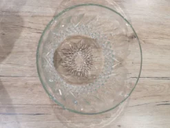 Grand Saladier Verre Taille Cristal Longchamp Diamant Vintage