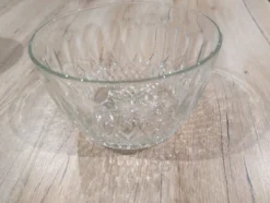 Grand Saladier Verre Taille Cristal Longchamp Diamant Vintage