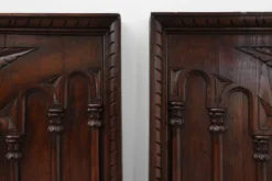 Grands panneaux muraux sculptés en chêne portugais, années 1850, lot de 2