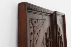 Grands panneaux muraux sculptés en chêne portugais, années 1850, lot de 2