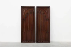 Grands panneaux muraux sculptés en chêne portugais, années 1850, lot de 2