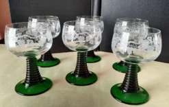 6 Grands verres à dégustation de vin d'Alsace