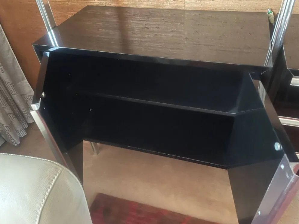 Grand système mural modulable Roche Bobois années 70 – bois, laqué noir et