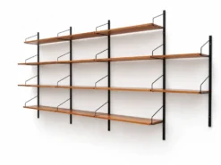 Grand étagère murale vintage des années 1960