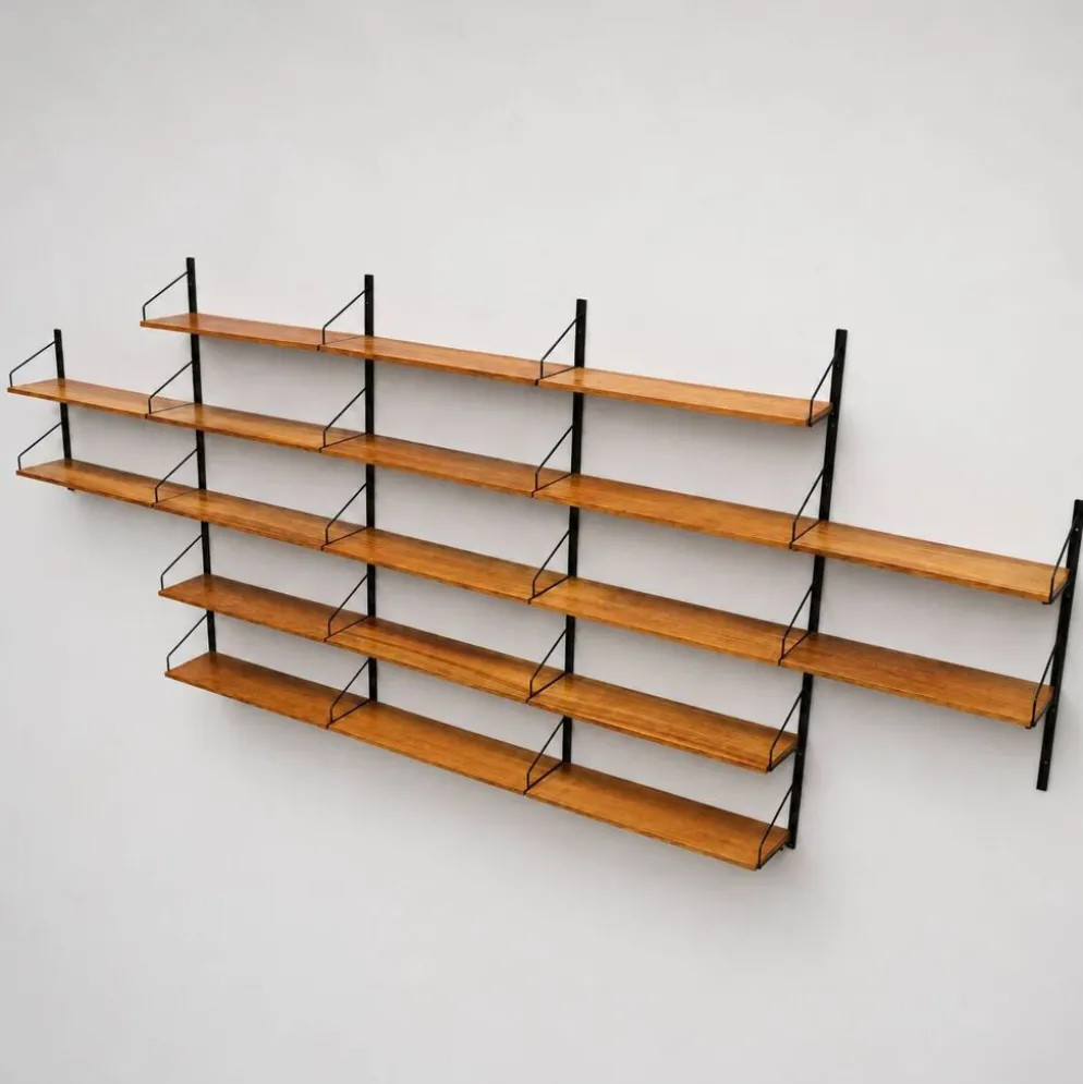 Grand étagère murale vintage des années 1960