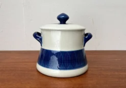 Grand Terrine Couvercle de Pot Suédois du Milieu du Siècle Koka Blue Bla par Hertha Bengtson pour Rörstrand, années 1950