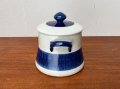 Grand Terrine Couvercle de Pot Suédois du Milieu du Siècle Koka Blue Bla par Hertha Bengtson pour Rörstrand, années 1950