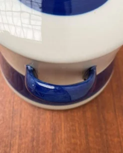 Grand Terrine Couvercle de Pot Suédois du Milieu du Siècle Koka Blue Bla par Hertha Bengtson pour Rörstrand, années 1950