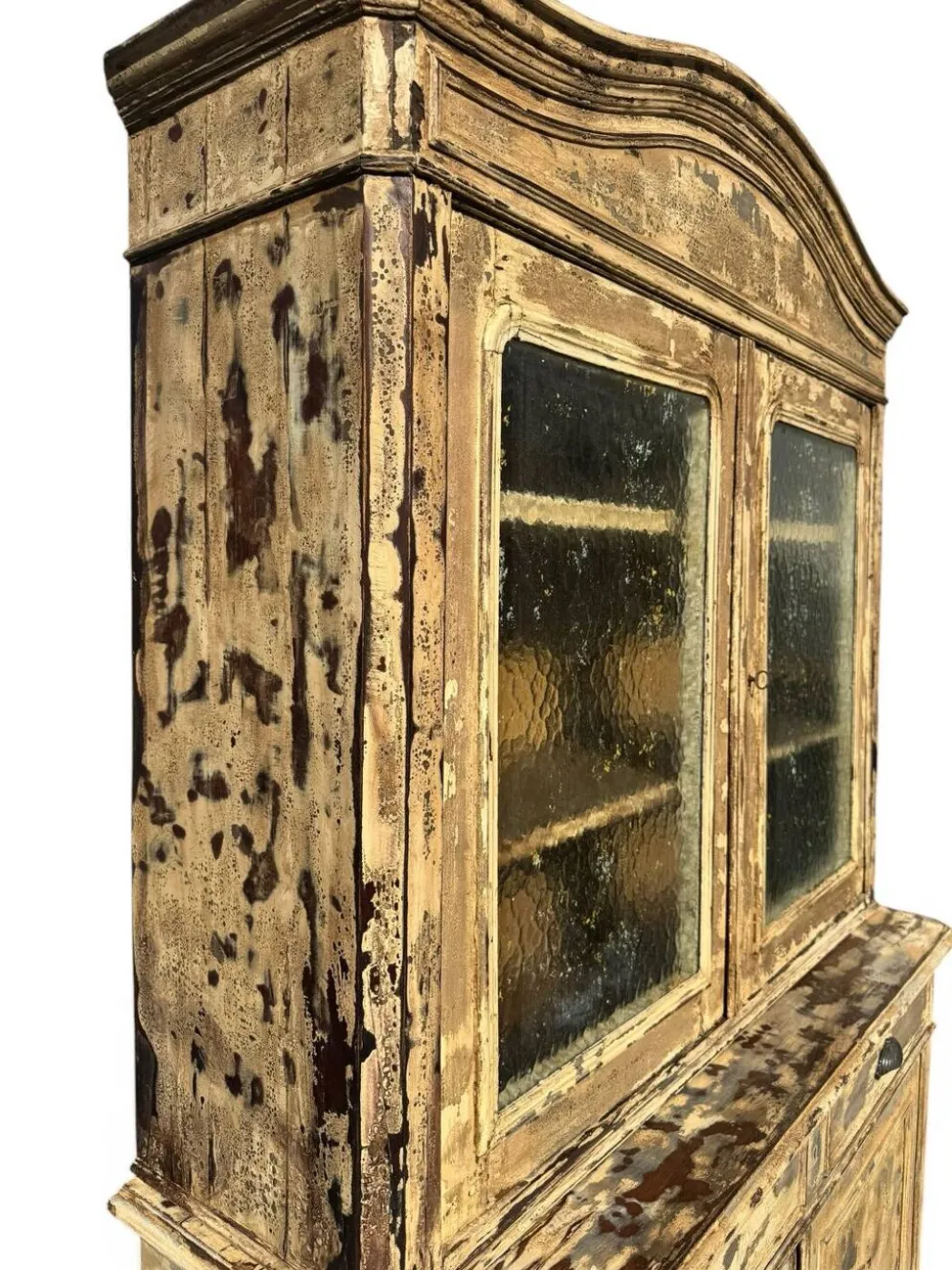 Grand vaisselier deux corps Louis Philippe – patine bleu beige