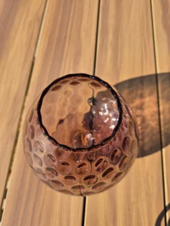 Grand verre géant 23 cm Empoli améthyste nid d'abeille verre soufflé