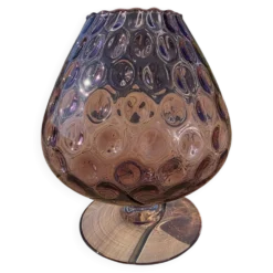 Grand verre géant 23 cm Empoli améthyste nid d'abeille verre soufflé