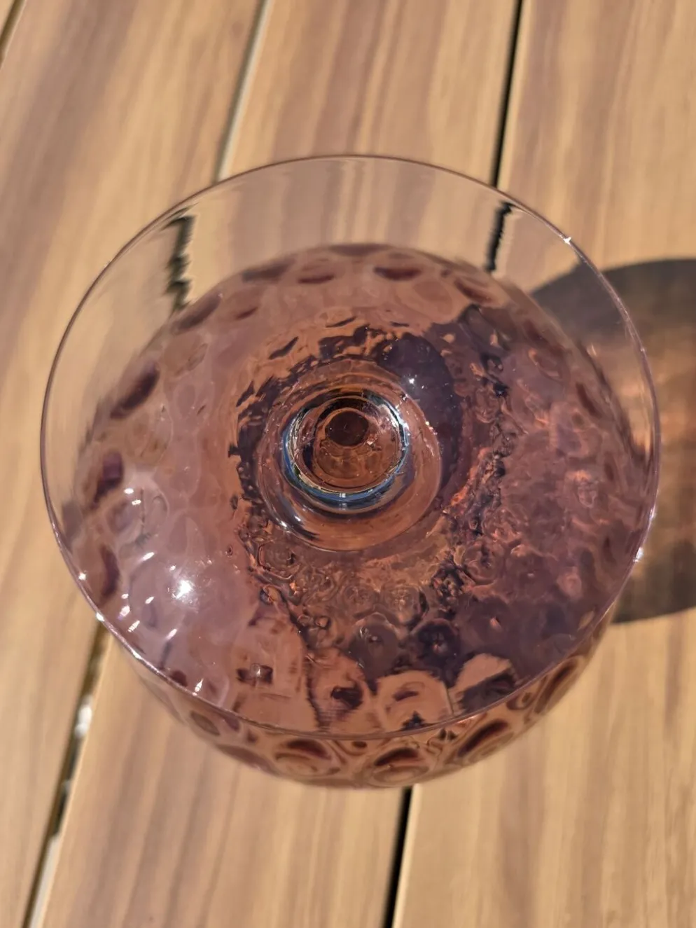 Grand verre géant 23 cm Empoli améthyste nid d'abeille verre soufflé