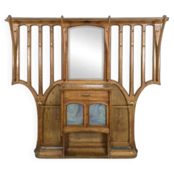 Grand vestiaire Art Nouveau dans le style de Vand de Velde
