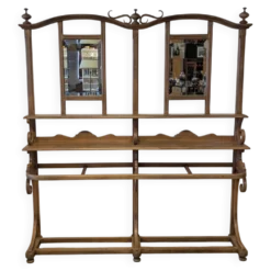Grand vestiaire Art Nouveau en bois courbé, vers 1900