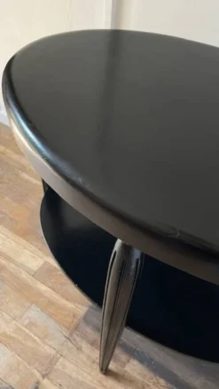 Gueridon console bois noir art déco