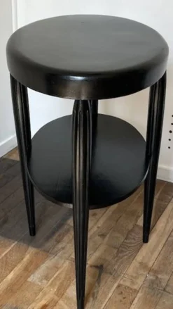 Gueridon console bois noir art déco