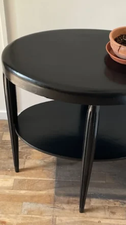 Gueridon console bois noir art déco