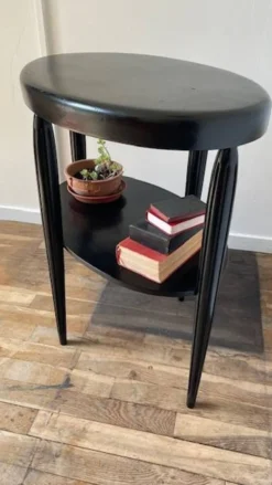 Gueridon console bois noir art déco