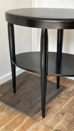 Gueridon console bois noir art déco