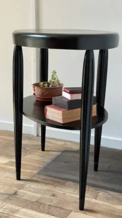 Gueridon console bois noir art déco