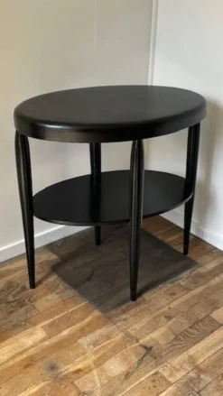 Gueridon console bois noir art déco