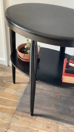 Gueridon console bois noir art déco