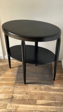 Gueridon console bois noir art déco