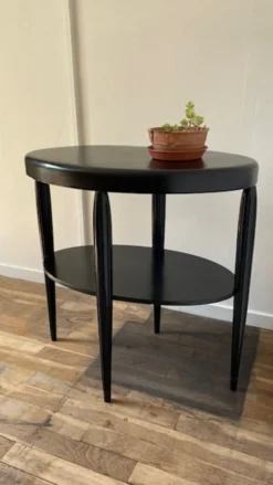 Gueridon console bois noir art déco